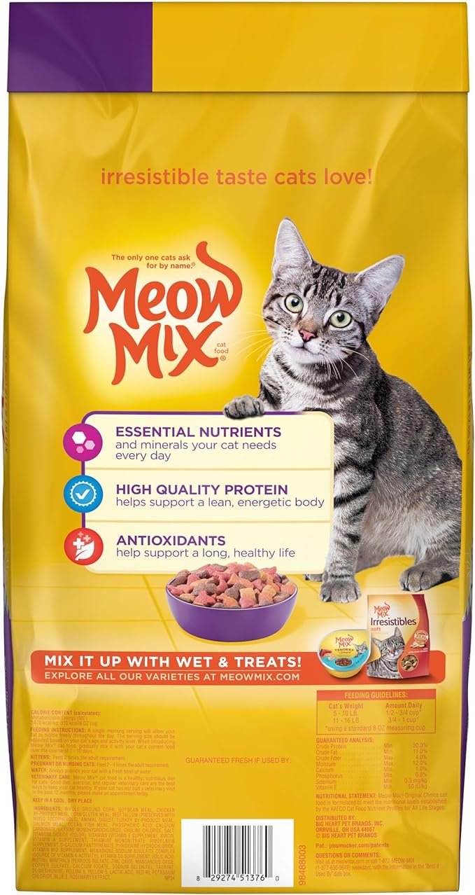 Meow Mix Original Choice Dry Cat Food, 6.3 Pound Bag