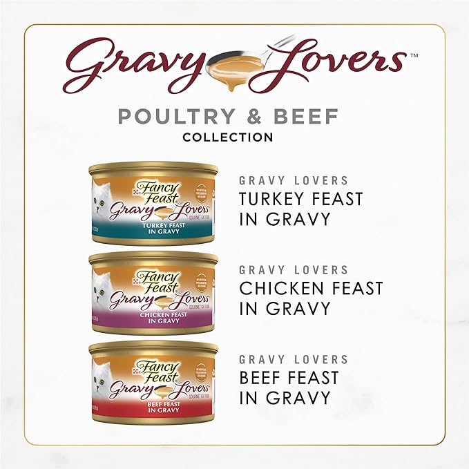 Purina Fancy Feast Gravy Lovers – (24) 3 oz. Cans